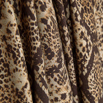 Viscosa Estampada Doble Cara Animal Print Serpiente Marrón - Ribes y Casals