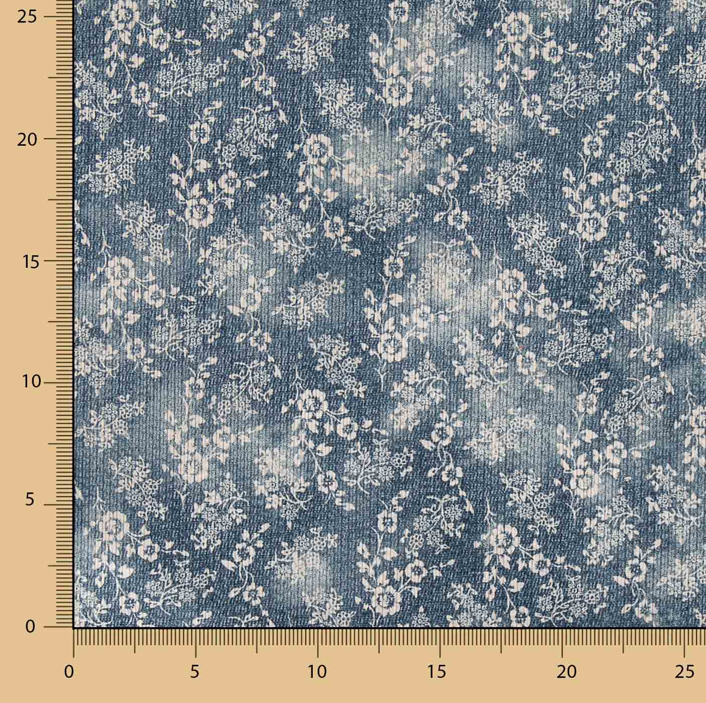 Pana Estampada Flores Vintage Azul - Ribes y Casals
