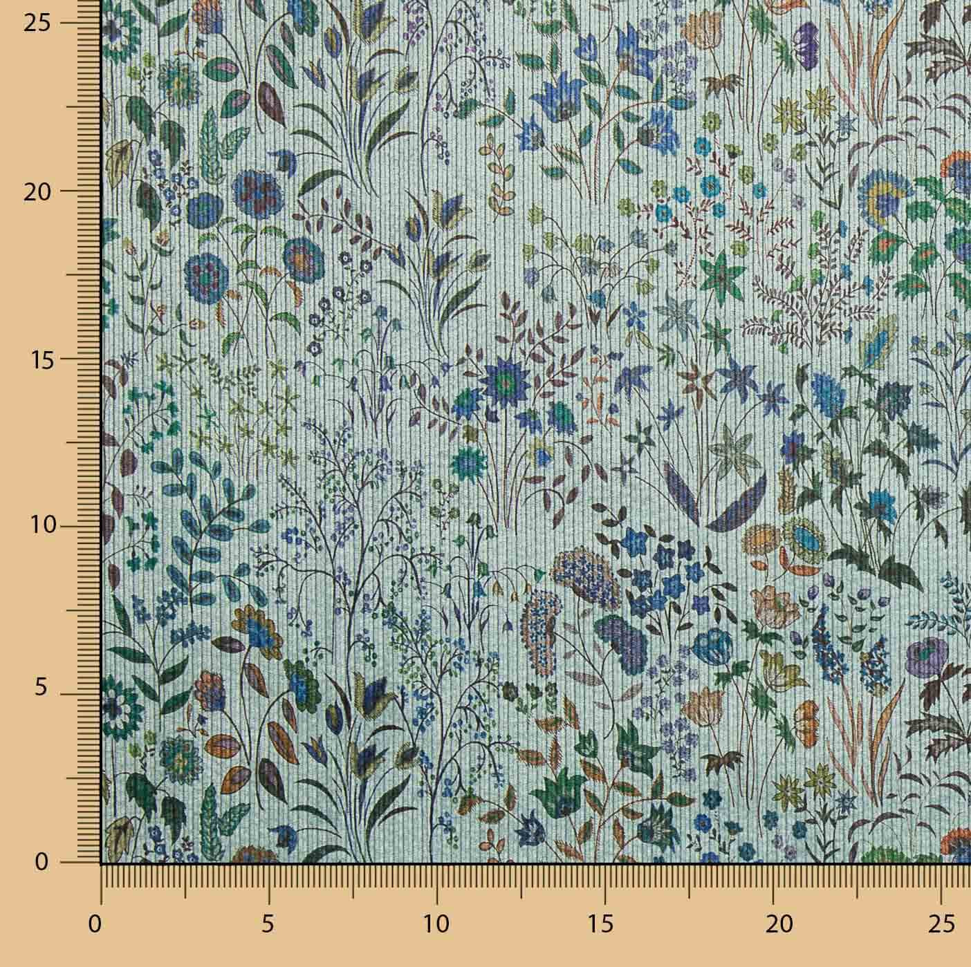 Pana Estampada Jardín Silvestre Verde Agua - Ribes y Casals