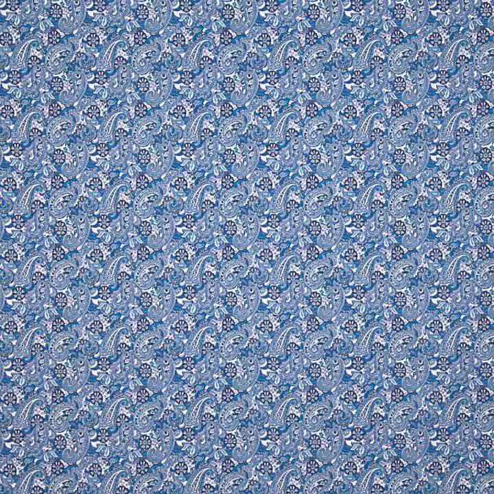 Popelín Estampado Cachemir Azul - Ribes y Casals