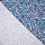 Popelín Estampado Cachemir Azul - Ribes y Casals