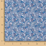 Popelín Estampado Cachemir Azul - Ribes y Casals