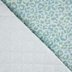 Acolchada Reversible Nairobi Azul Animal Print y Rayas - Ribes y Casals