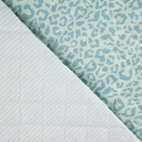 Acolchada Reversible Nairobi Azul Animal Print y Rayas - Ribes y Casals