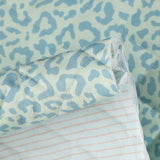 Acolchada Reversible Nairobi Azul Animal Print y Rayas - Ribes y Casals
