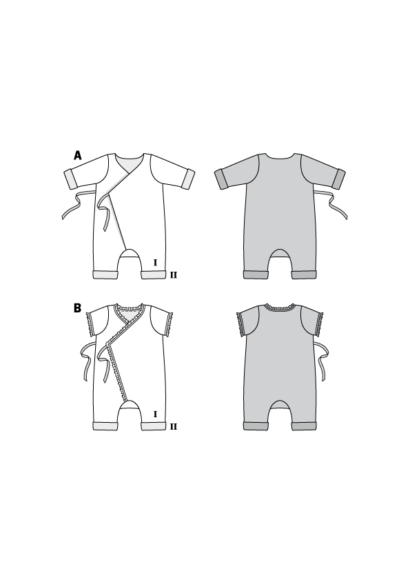 Patrón Burda 9314 Pelele - Ribes y Casals