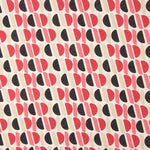 Viscosa Satinada Geométrico con Lurex Rosa y Negro - Ribes y Casals