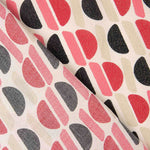 Viscosa Satinada Geométrico con Lurex Rosa y Negro - Ribes y Casals