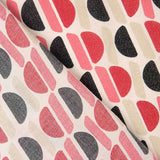 Viscosa Satinada Geométrico con Lurex Rosa y Negro - Ribes y Casals