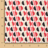 Viscosa Satinada Geométrico con Lurex Rosa y Negro - Ribes y Casals