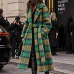 Tweed de Lana Glencoe Doble Faz Verde Esmeralda y Ocre - Ribes y Casals
