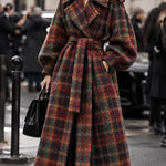 Tweed de Lana Glencoe Doble Faz Rojo y Turquesa - Ribes y Casals