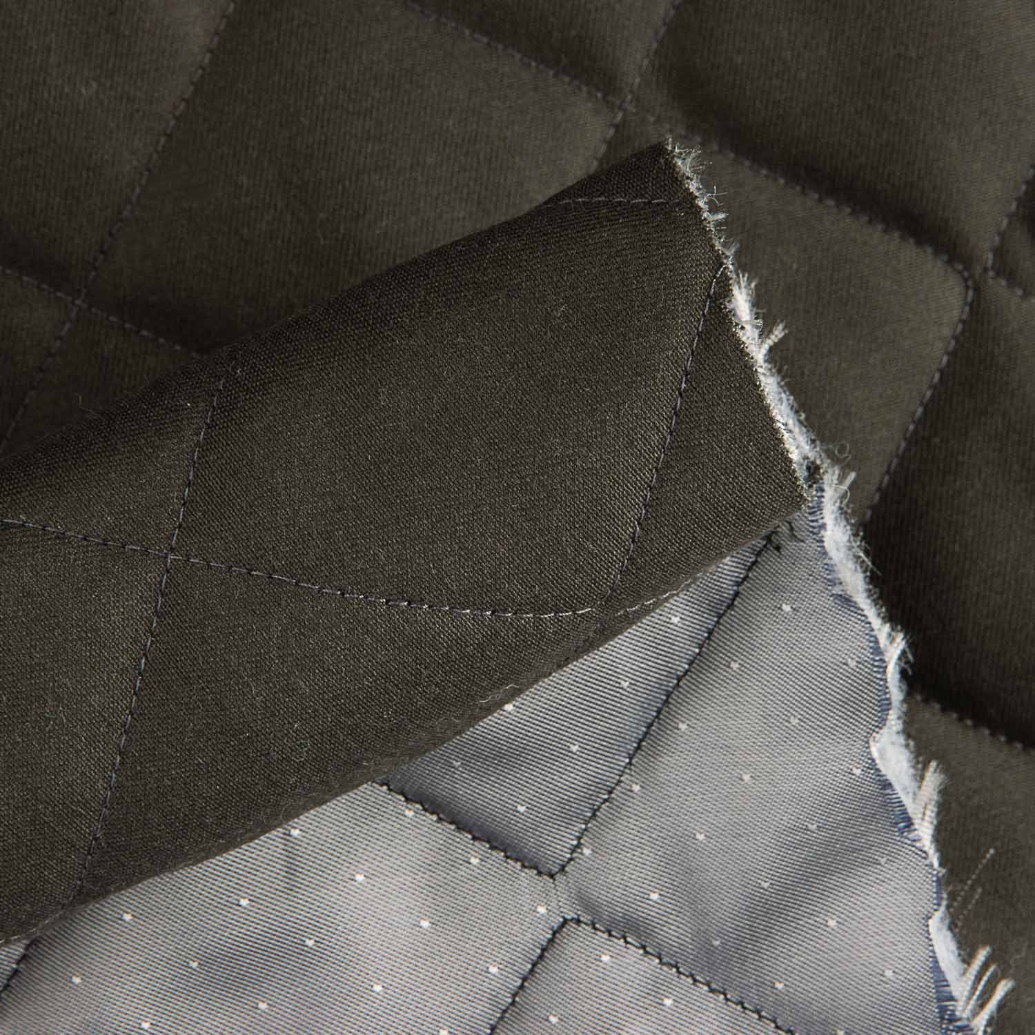 Acolchada Sarga Doble Cara Verde Grisáceo y Plumeti Gris - Ribes y Casals