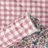 Acolchada Popelín Vichy Rosa y Multiflores - Ribes y Casals