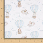 Percal Estampado Globos y Aviones Azul - Ribes y Casals