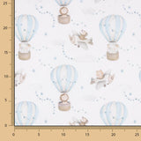 Percal Estampado Globos y Aviones Azul - Ribes y Casals