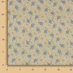 Percal Estampado Florecitas Azul y Rosa - Ribes y Casals