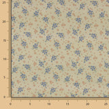 Percal Estampado Florecitas Azul y Rosa - Ribes y Casals