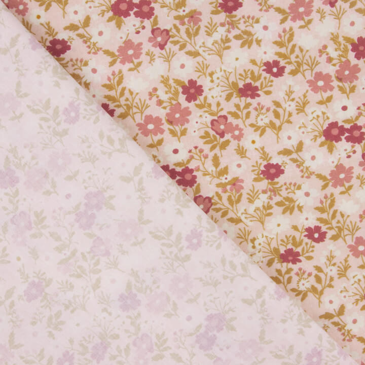 Percal Estampado Flores Silvestres Rosa - Ribes y Casals