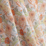 Percal Estampado Flores Acuarela Naranja - Ribes y Casals