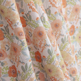 Percal Estampado Flores Acuarela Naranja - Ribes y Casals