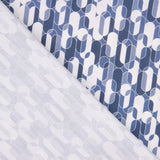 Percal Estampado Geométrico Retro Azul - Ribes y Casals
