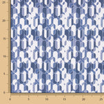 Percal Estampado Geométrico Retro Azul - Ribes y Casals