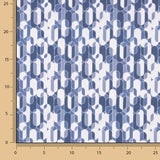 Percal Estampado Geométrico Retro Azul - Ribes y Casals