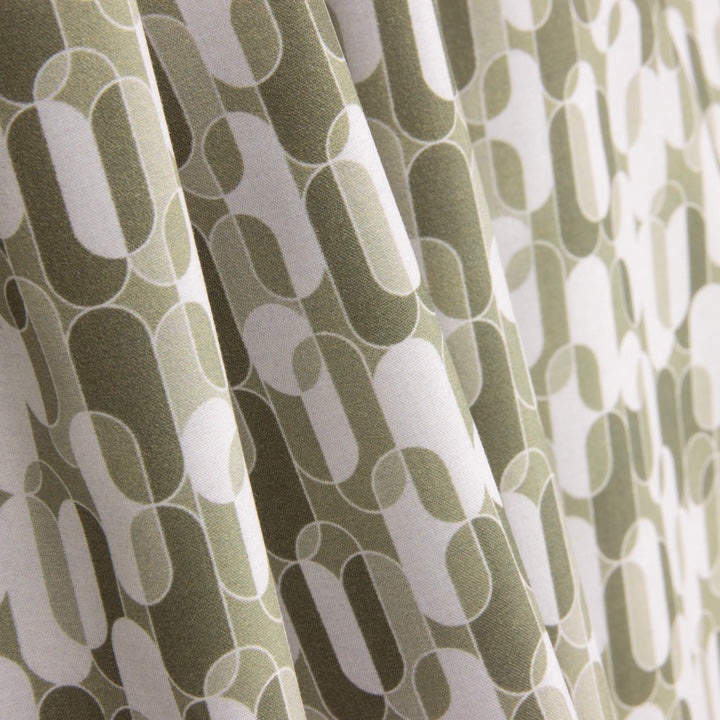 Percal Estampado Geométrico Retro Beige - Ribes y Casals