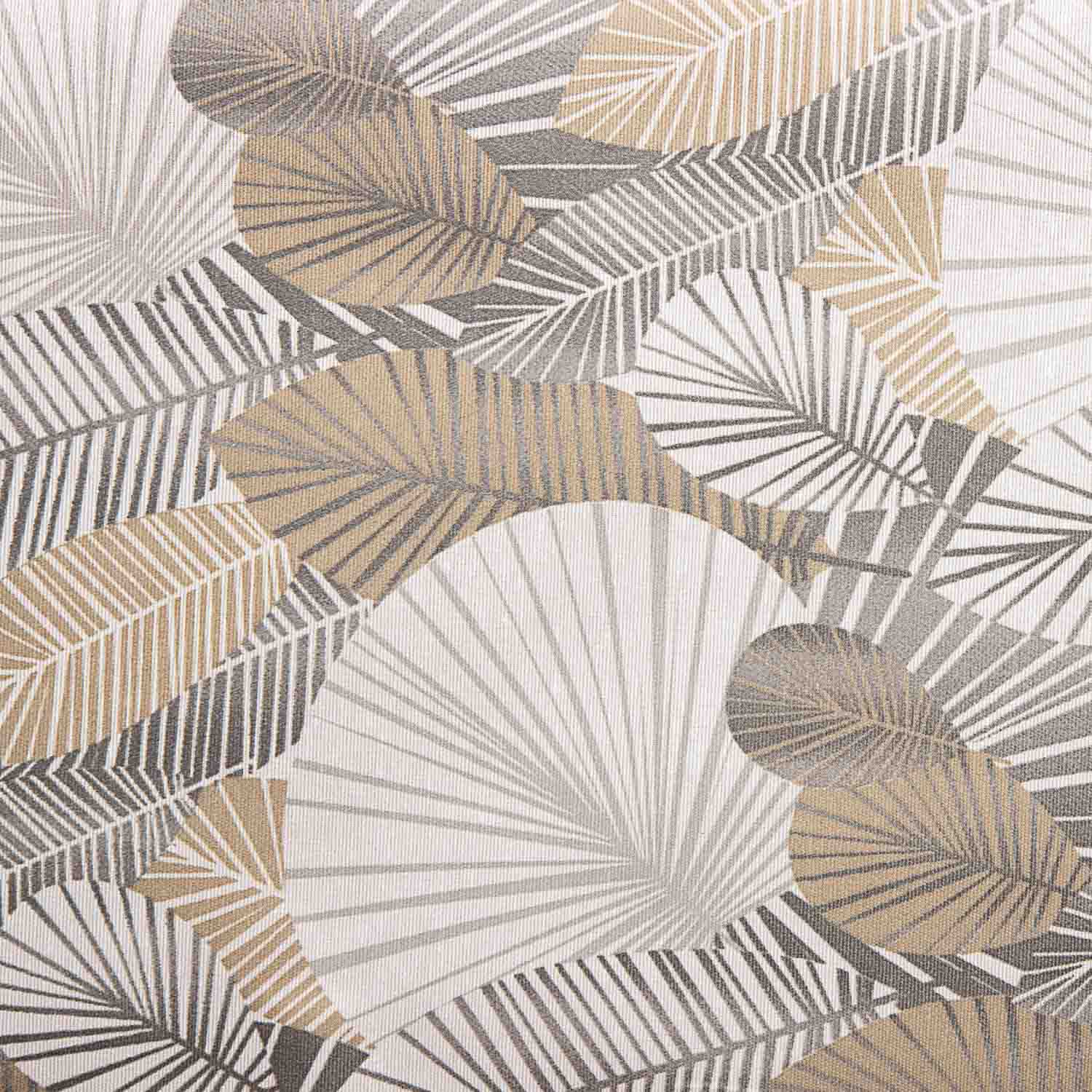 Mantel Resinado Hojas Geométricas Beige y Gris - Ribes y Casals