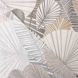 Mantel Resinado Hojas Geométricas Beige y Gris - Ribes y Casals