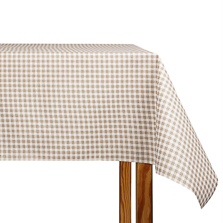 Mantel Anti Manchas Vichy Beige - Ribes y Casals