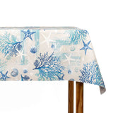 Mantel Resinada Marino Corales Azul - Ribes y Casals