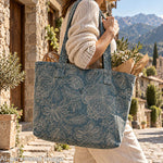 Loneta Efecto Lino Floral Provenzal Azul - Ribes y Casals