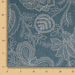 Loneta Efecto Lino Floral Provenzal Azul - Ribes y Casals
