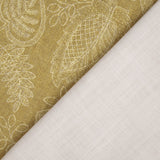 Loneta Efecto Lino Floral Provenzal Mostaza - Ribes y Casals