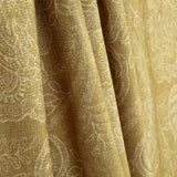Loneta Efecto Lino Floral Provenzal Mostaza - Ribes y Casals
