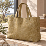 Loneta Efecto Lino Floral Provenzal Mostaza - Ribes y Casals