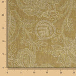Loneta Efecto Lino Floral Provenzal Mostaza - Ribes y Casals