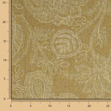 Loneta Efecto Lino Floral Provenzal Mostaza - Ribes y Casals