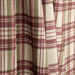 Loneta Efecto Lino Cuadros Balmoral Granate - Ribes y Casals