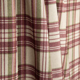 Loneta Efecto Lino Cuadros Balmoral Granate - Ribes y Casals