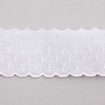 Tira de Batista Blanco y Rosa 50 mm - Ribes y Casals