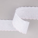 Tira de Batista Blanco y Rosa 50 mm - Ribes y Casals