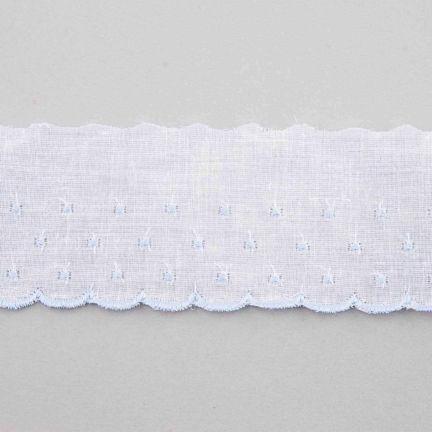 Tira de Batista Blanco y Azul 30 mm - Ribes y Casals