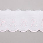 Tira de Piqué Blanco Rosa 65 mm - Ribes y Casals