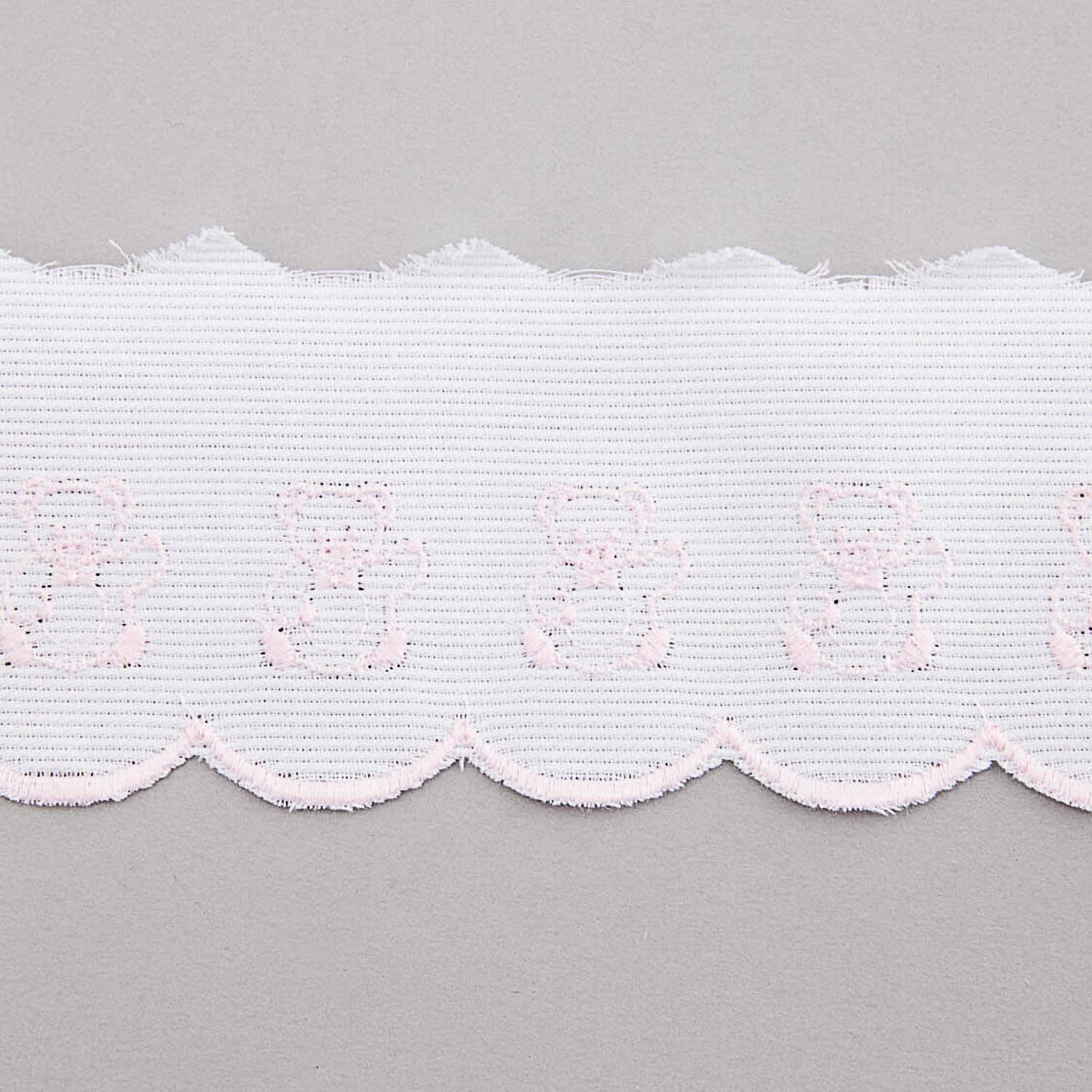 Tira de Piqué Blanco Rosa 65 mm - Ribes y Casals