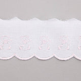 Tira de Piqué Blanco Rosa 65 mm - Ribes y Casals