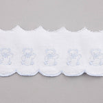 Tira de Piqué Blanco Azul 65 mm - Ribes y Casals