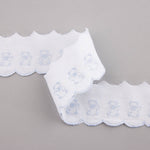 Tira de Piqué Blanco Azul 65 mm - Ribes y Casals